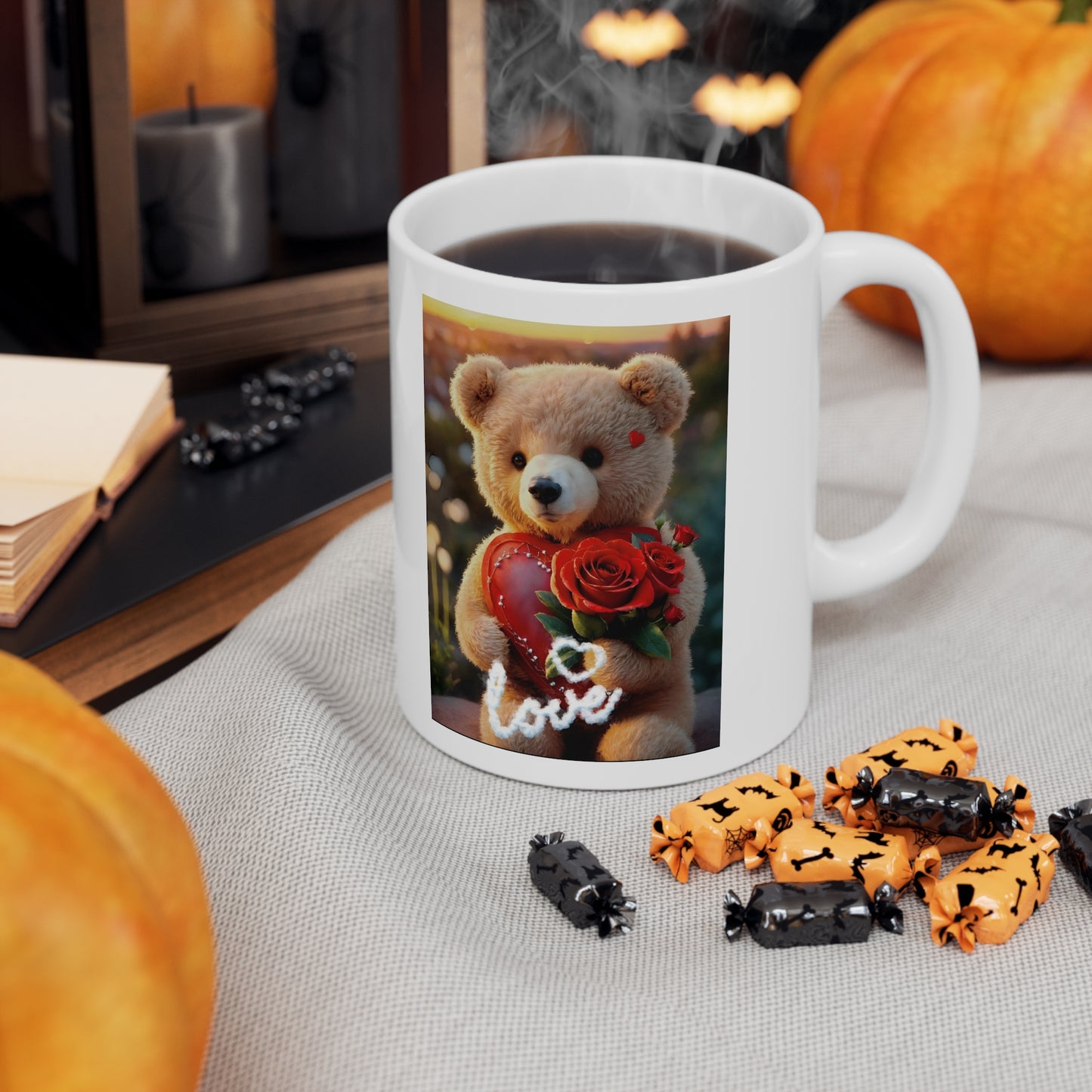 love teddy bear Ceramic Coffee Cups- 11oz