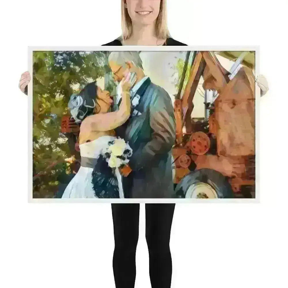 Framed matte paper poster