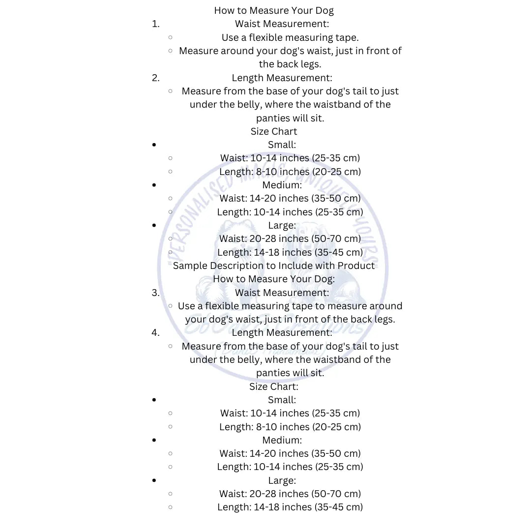 Pawfect Pet Panties - EbOakE Creations