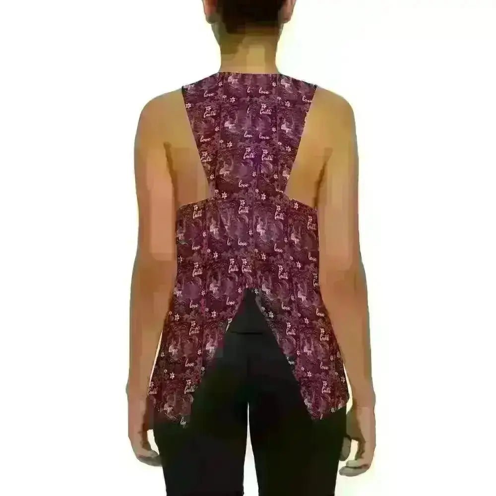 Women's Cross Back Sleeveless Tank Top - High - Performance SORONA - EbOakE Creations