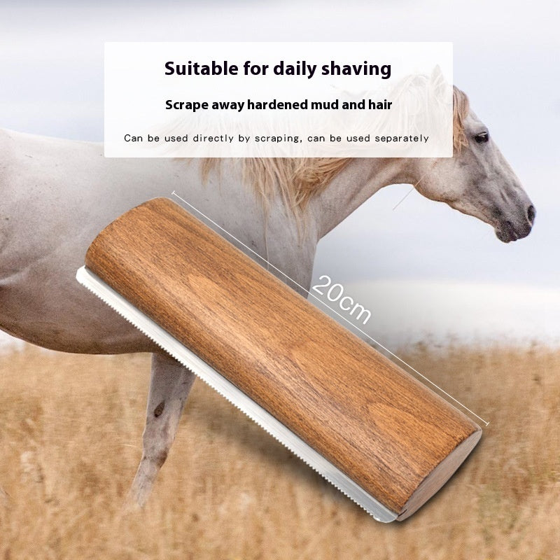 20cm Handcrafted Solid Wood Horse Sweat Scraper – Custom Grooming Tool by EbOakE Creations
