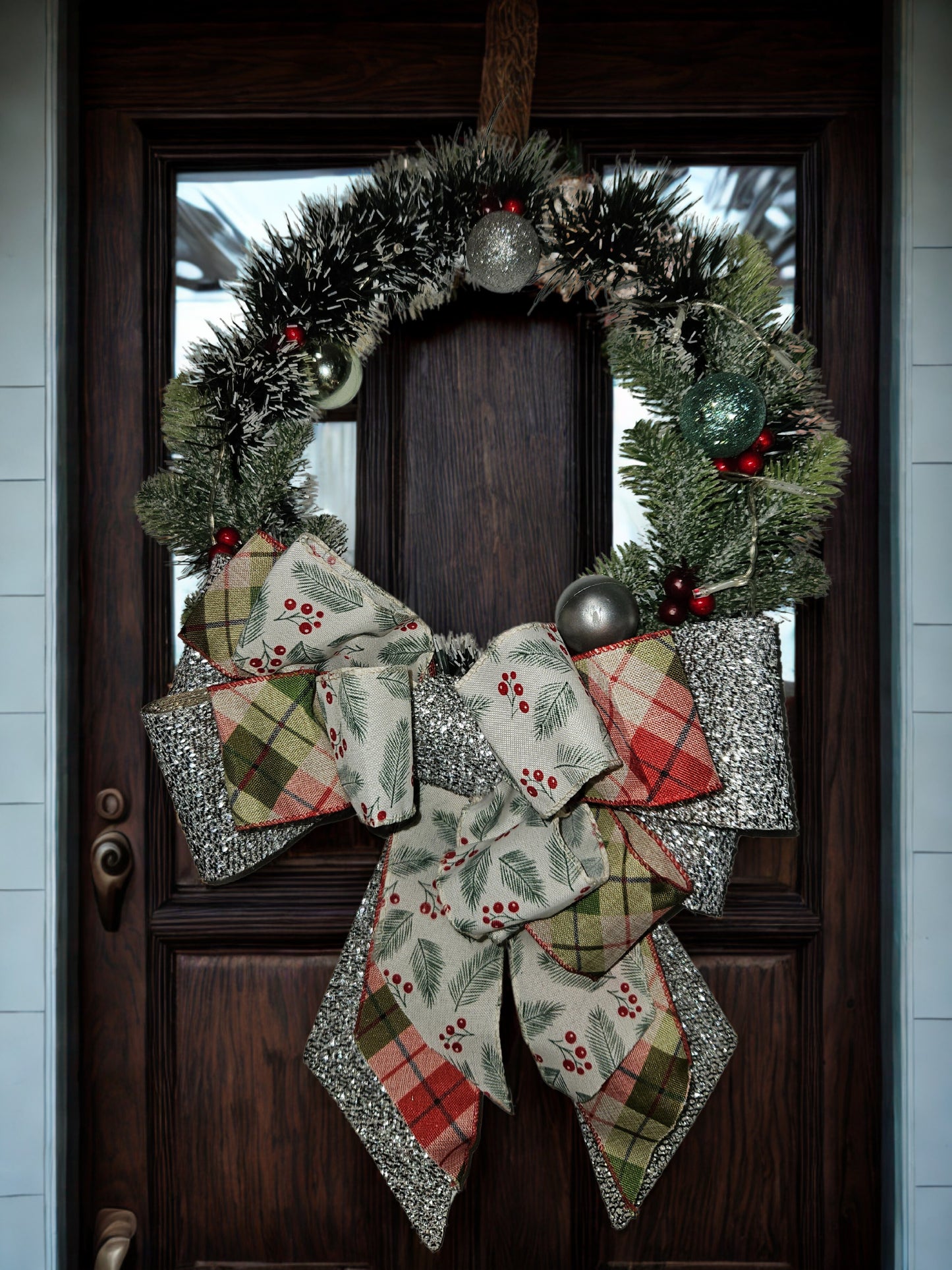 Evergreen Embrace: Bespoke Door Wreaths