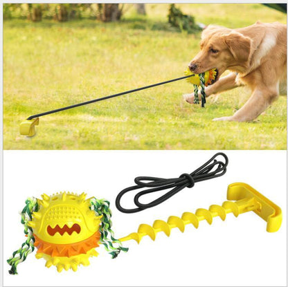 Dog Teething & Bite-Resistant Outdoor Rope Ball Toy