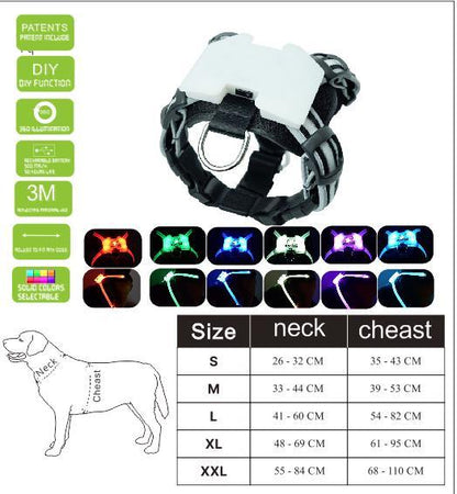 LED Dog Collar – USB Rechargeable & Glow-in-the-Dark Safety Collar