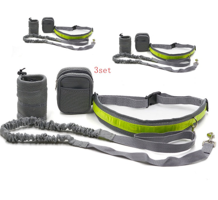 Adjustable Hands-Free Dog Leash – Waist Belt for Jogging & Walking