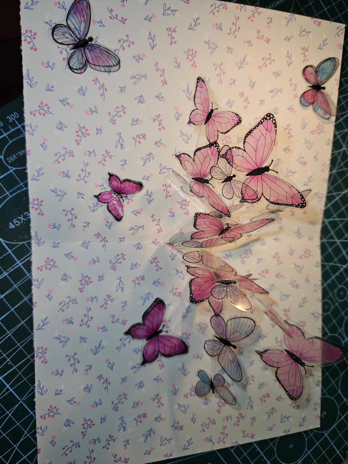 3D butterfly explosion custom card