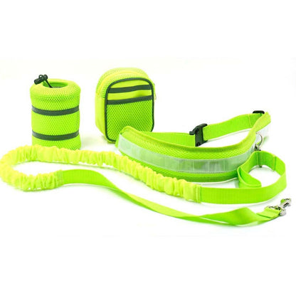 Adjustable Hands-Free Dog Leash – Waist Belt for Jogging & Walking