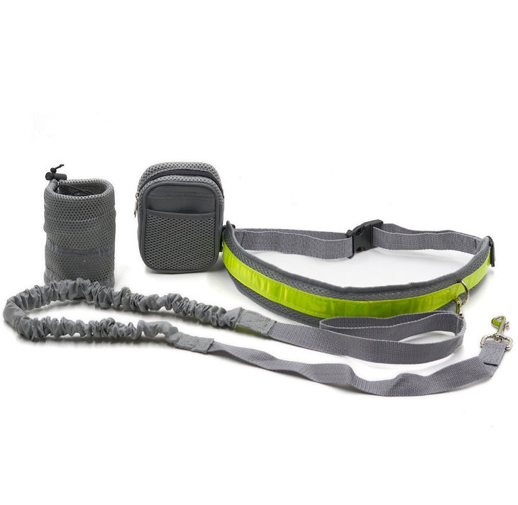 Adjustable Hands-Free Dog Leash – Waist Belt for Jogging & Walking