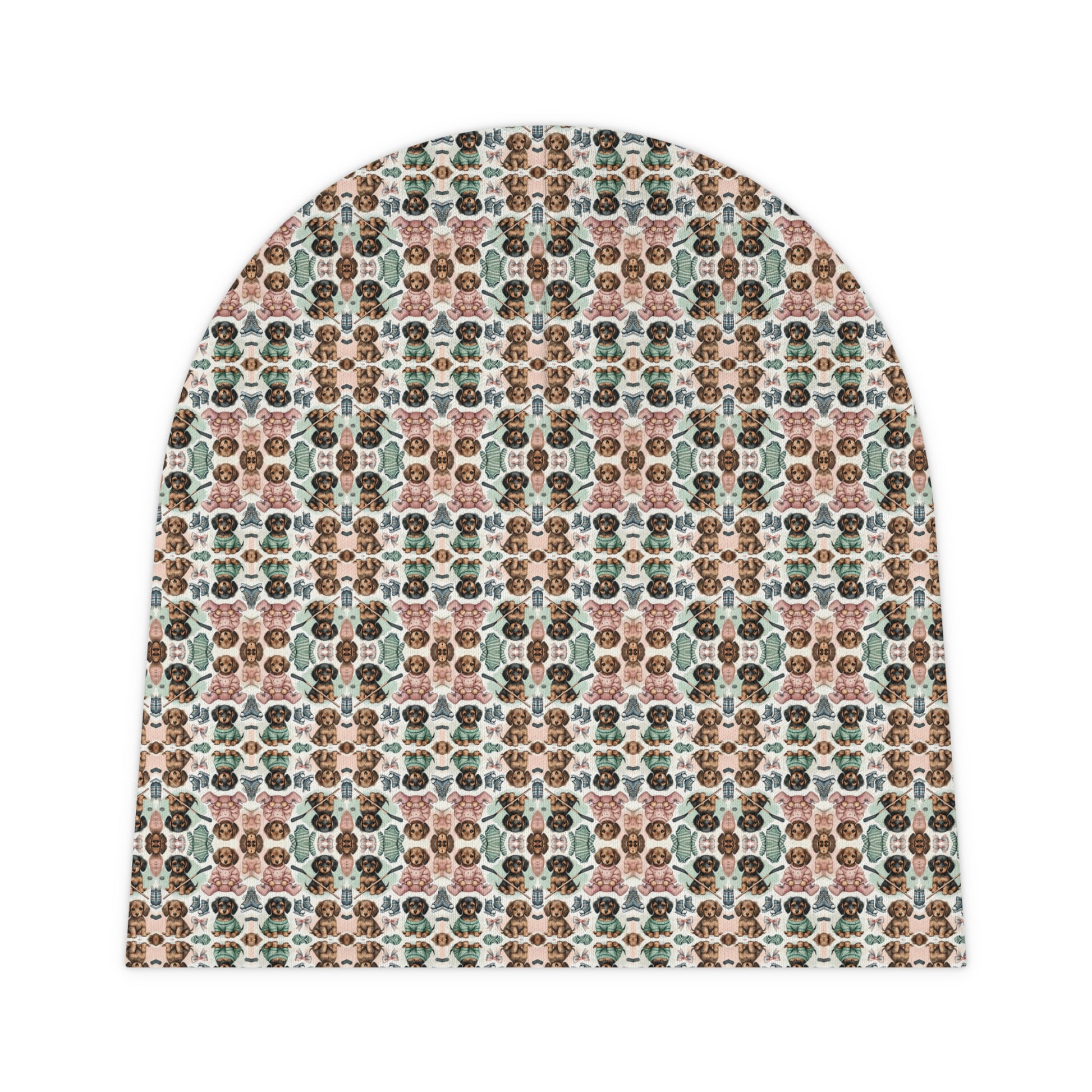 "Pup Playtime: Cosy Dachshund Dreams" Baby Beanie (AOP) Printify