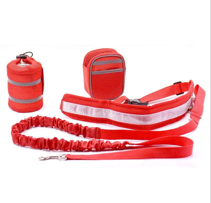 Adjustable Hands-Free Dog Leash – Waist Belt for Jogging & Walking