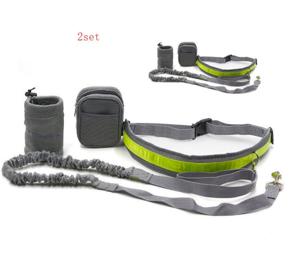 Adjustable Hands-Free Dog Leash – Waist Belt for Jogging & Walking