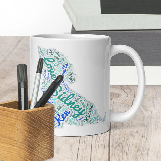 Dax Personalised Name White glossy mug