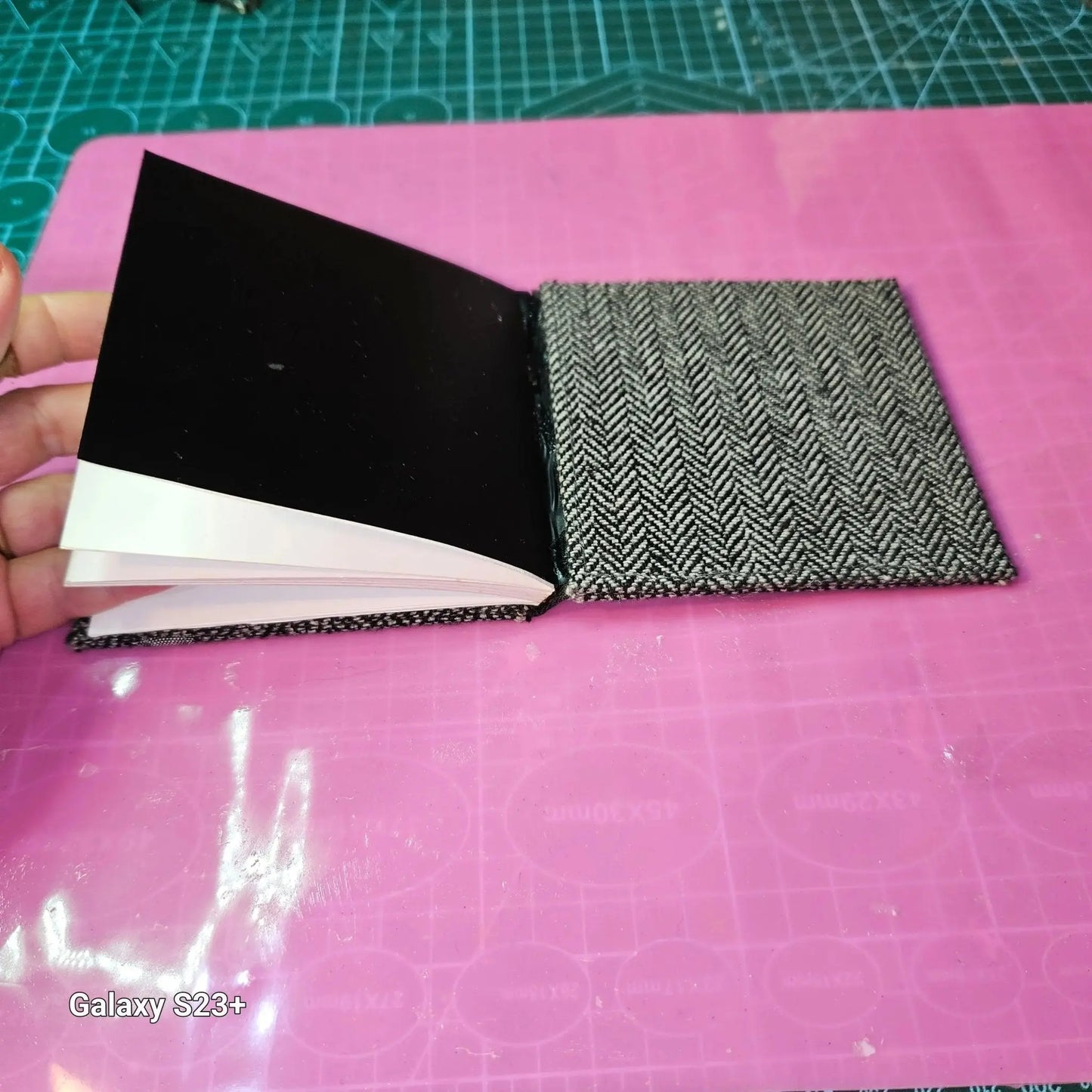 Handmade Fabric-Covered Mini Journal – Custom Book Binding