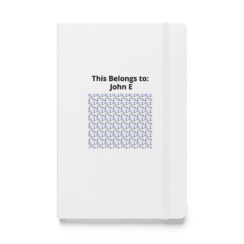 Hardcover bound notebook