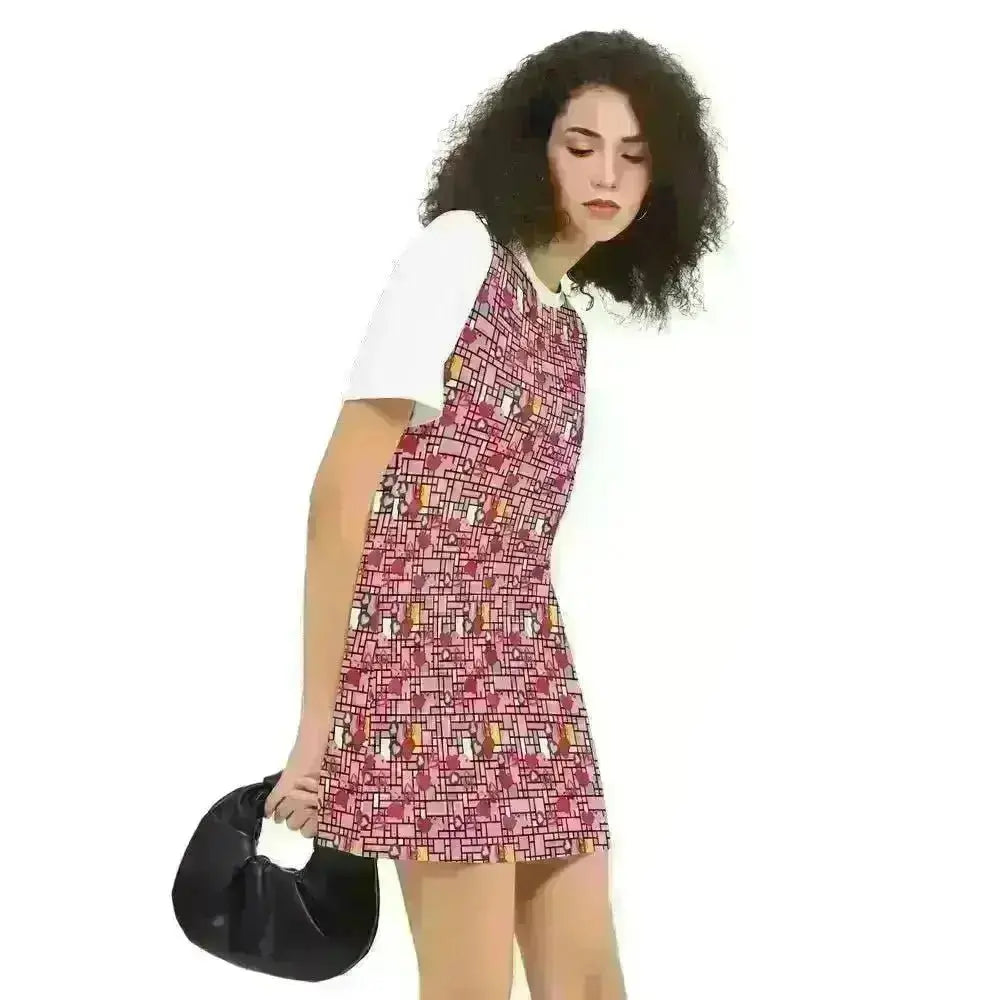 Women's Short-Sleeve T-Shirt Dress-Heavyweight 225g