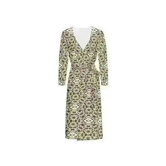 Women's ¾ Sleeve Wrap Dress - Heavy Knit BGDAXHOCKHLS - EbOakE Creations