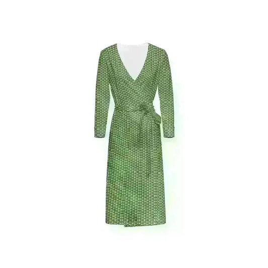 Women's ¾ Sleeve Wrap Dress - Heavy Knit - EbOakE Creations