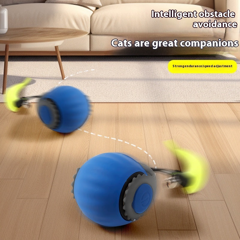 Interactive Motion Cat Toy – Smart Gravity Rolling Ball with Tail