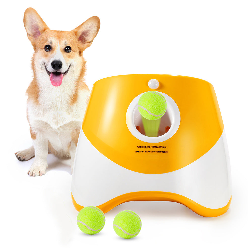 Automatic Dog Ball Launcher – Interactive Tennis Ball Thrower for Pets