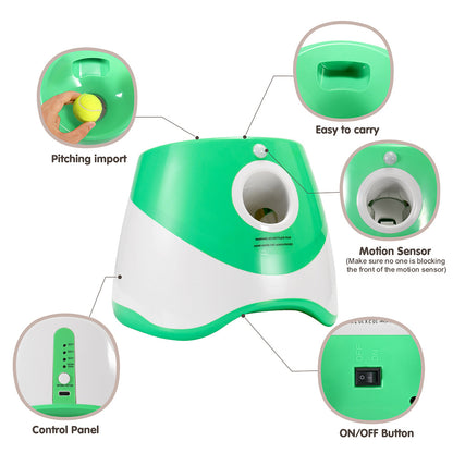 Automatic Dog Ball Launcher – Interactive Tennis Ball Thrower for Pets