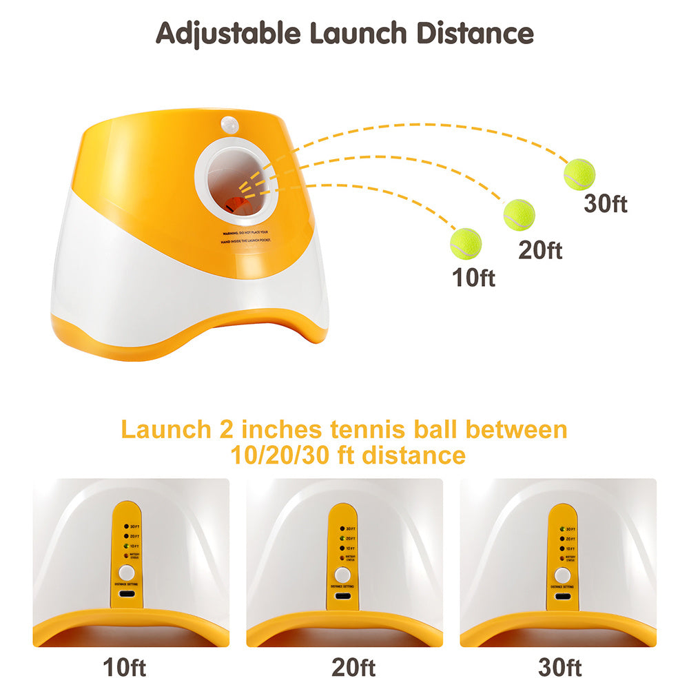 Automatic Dog Ball Launcher – Interactive Tennis Ball Thrower for Pets