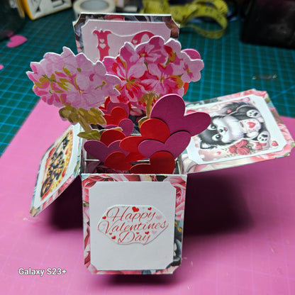 Valentines 3D pop-up box card