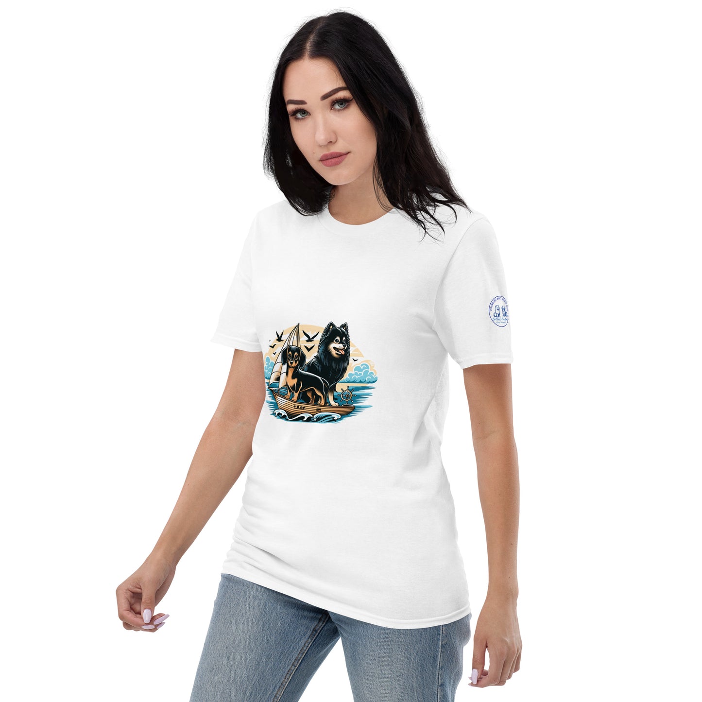 Nautical Pomeranian and Dachshund Short-Sleeve T-Shirt